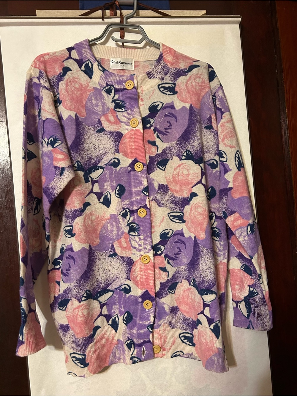 vintage cardigan by Italian brand Saint Lawrence 95% wool, XL